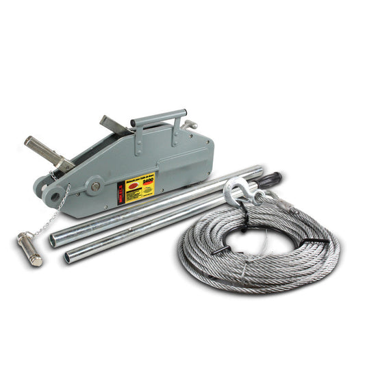 Malacate tirfor 2400 kgs (ancho cable 11 mm x 20 mts) Modelo: MCAT-2400 Marca MIKELS