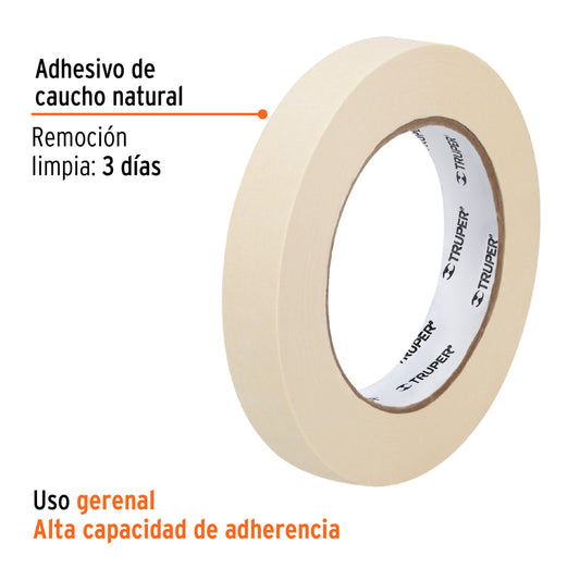 MSK-1/2 Cinta masking tape de 1/2" x 50 m (12)