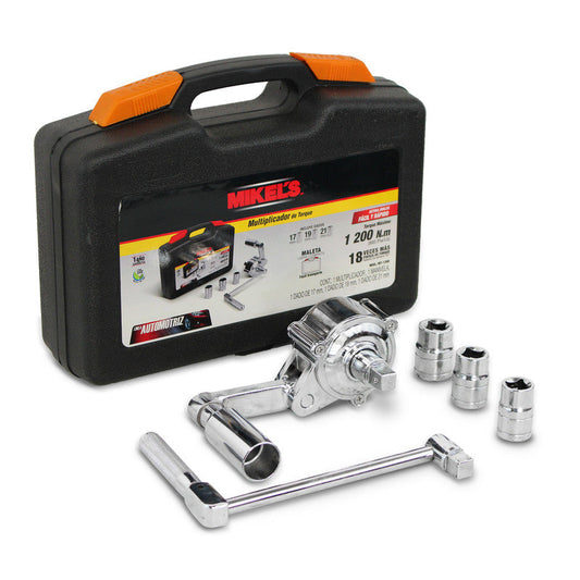 Multiplicador de torque 885 pie/lb (Incluye 3 dados: 17,19,21 mm) Modelo: MT-1200 Marca MIKELS