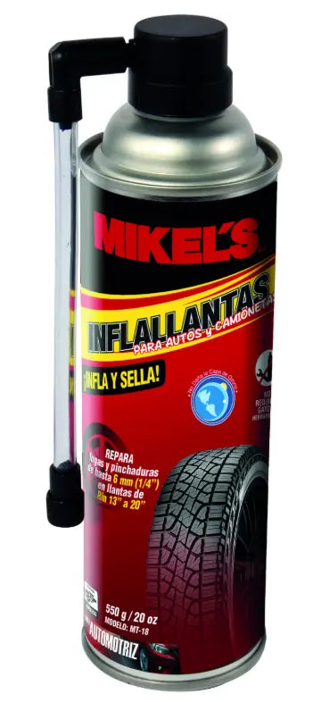 Inflallantas magic tire para autos, pickups y SUVs (550 grs/20 oz) Modelo: MT-18 Marca MIKELS