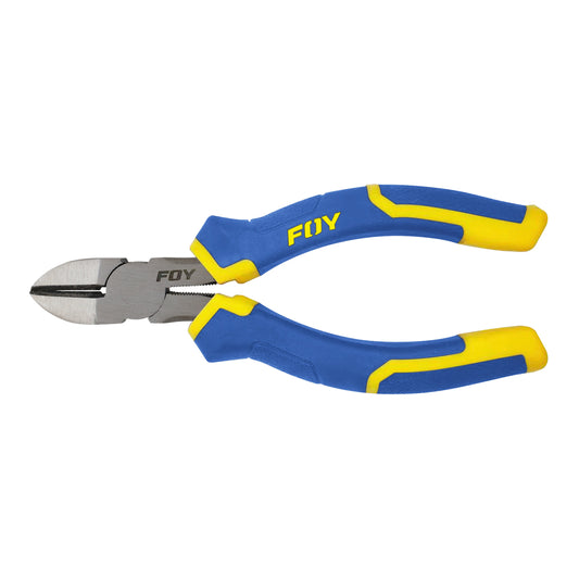 Pinza para electricista con mango bimaterial corte diagonal de 6" Foy