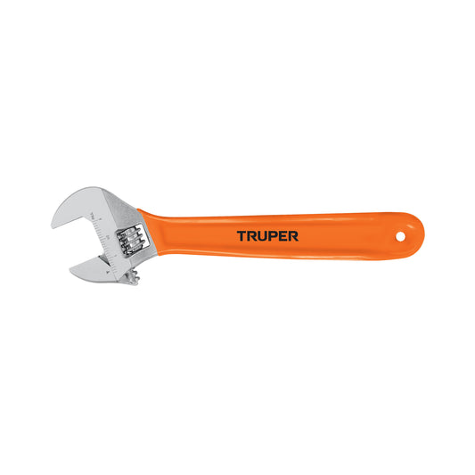 Llave ajustable (perico) 10' cromada mango de PVC, Truper Catalogo  *SUR510P*