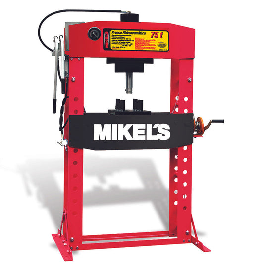 Prensa hidroneumática con pistón y manómetro (75 ton) Modelo: PHB-75 Marca MIKELS