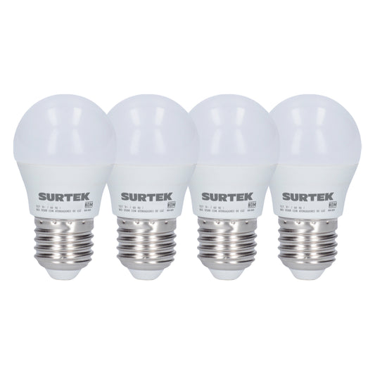 Paquete de 4 lámparas de LED tipo bulbo A19, 14 W luz de día Surtek