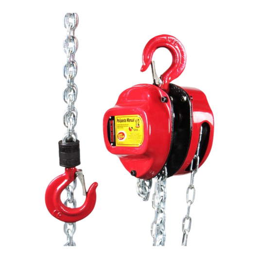 Polipasto manual (500 kg, cadena 3 mts) Modelo: POLM-05 Marca MIKELS