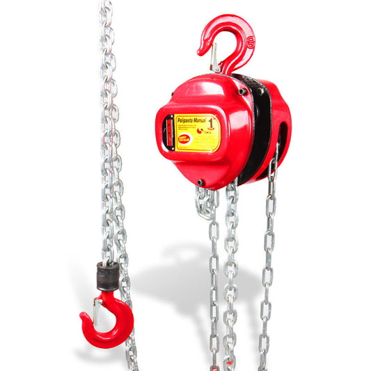 Polipasto manual (1 ton, cadena 3 mts) Modelo: POLM-1 Marca MIKELS