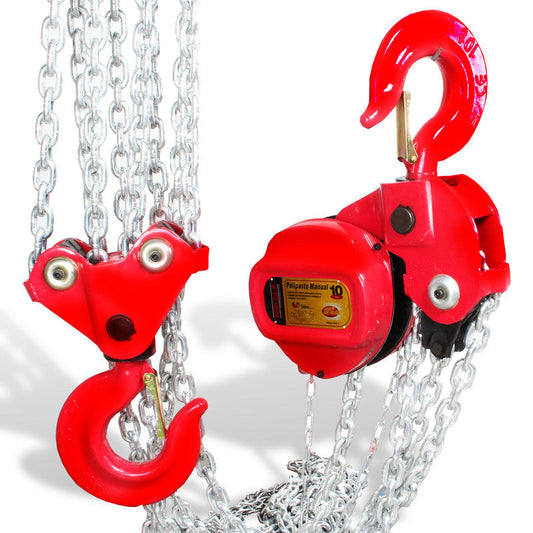 Polipasto manual (10 ton, cadena 3 mts) Modelo: POLM-10 Marca MIKELS