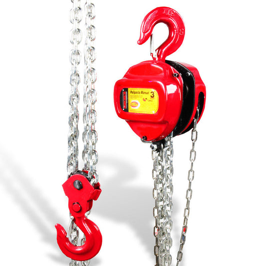 Polipasto manual (3 ton, cadena 3 mts) Modelo: POLM-3 Marca MIKELS
