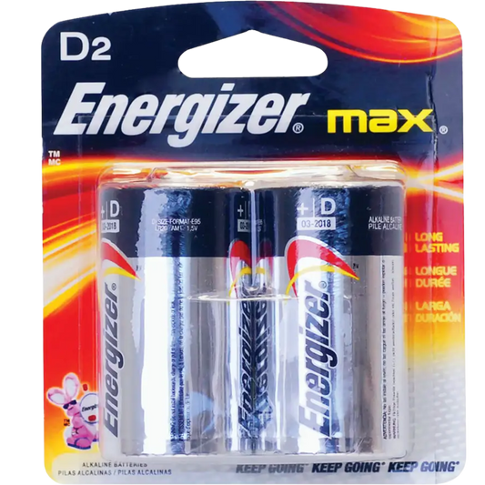 1063-Pila alcalina Energizer® "D" 2 piezas E95BP-2