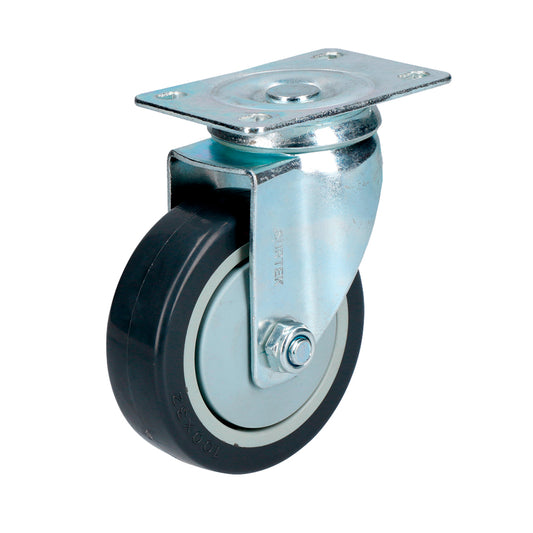 Rodaja De Poliuretano Negro Giratoria 4" Surtek DS