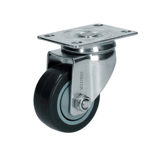 Rodaja De Poliuretano Negro Giratoria 3" Surtek DS