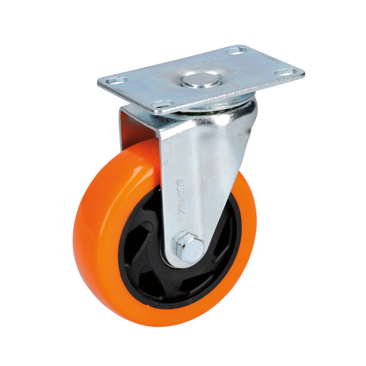 Rodaja De Pvc Naranja Giratoria 2-1/2" Surtek DS