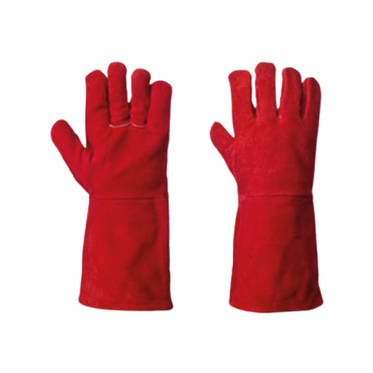 5816-Guante Soldador Rojo Con Forro Cosido Con Hilo De Kevlar Gsg G-511 Genérico