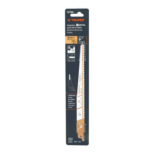 Blíster con 2 seguetas sierra sable 9" 6 dpp para madera