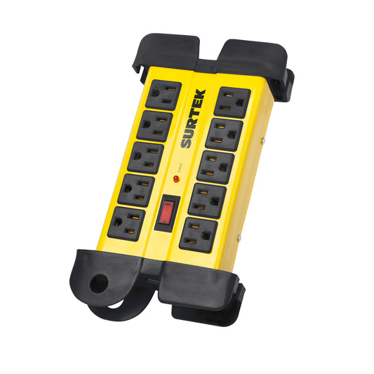 Supresor De Picos 10 Entradas Cable 1200 J, 90 Cm Surtek DS