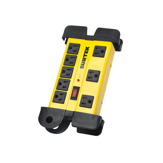 Supresor De Picos 8 Entradas Cable 1200 J, 90 Cm Surtek DS