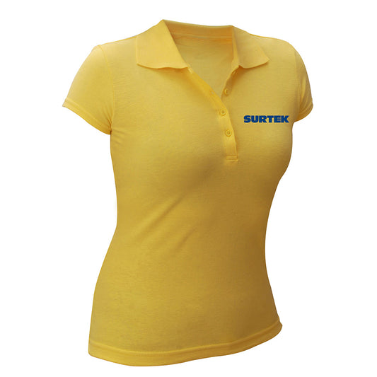 Playera Tipo Polo Para Dama Color Amarillo Talla Ch Surtek DS