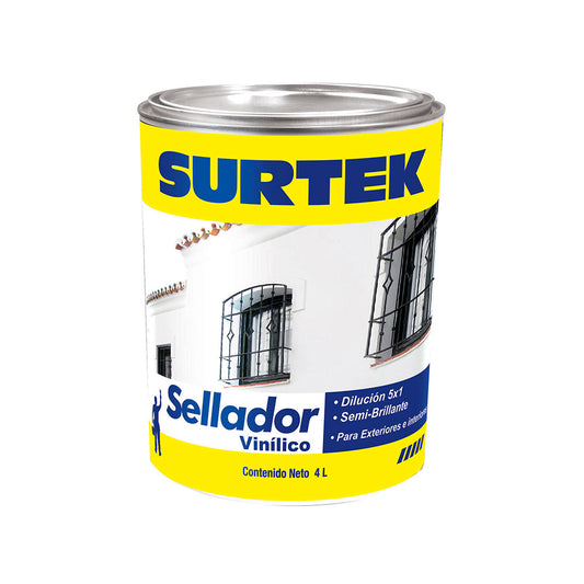Sellador Vinílico 4 Lt Color Blanco Surtek DS