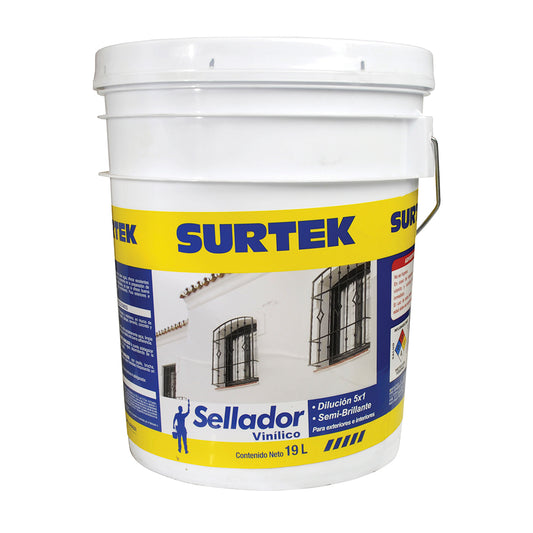 Sellador Vinílico 19 Lt Color Blanco Surtek DS
