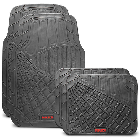 Tapetes para auto de hule, gris de lujo Modelo: TA-2 Marca MIKELS