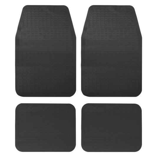 Juego de tapetes para auto, 4 piezas, color negro Surtek