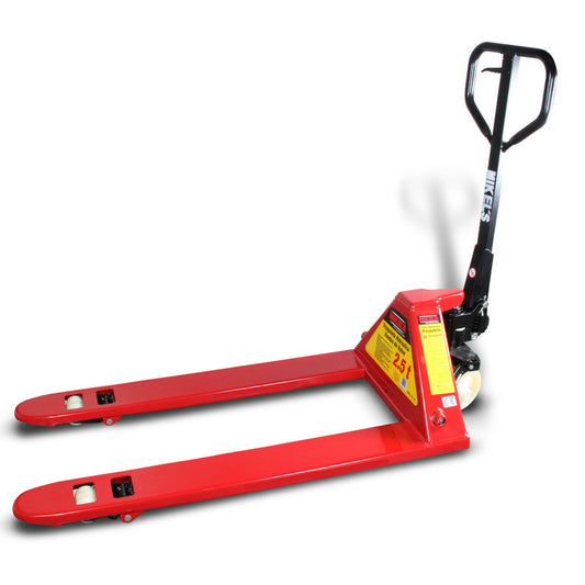 Patín hidráulico transpaleta con ruedas de nylon sistema sencillo (2.5 ton) Modelo: TMK-2.5N Marca MIKELS