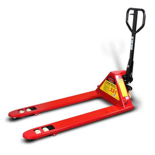 Patín hidráulico transpaleta con ruedas de nylon sistema tándem (2.5 ton) Modelo: TMK-2.5NT Marca MIKELS