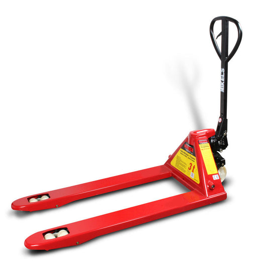 Patín hidráulico transpaleta con ruedas de nylon sistema tándem (3 ton) Modelo: TMK-3N Marca MIKELS