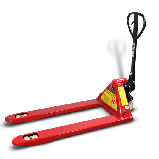 Patín hidráulico transpaleta con ruedas de nylon sistema tándem (5 ton) Modelo: TMK-5 Marca MIKELS