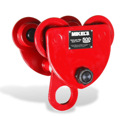 Trole para viga, ancho ajustable (500 kgs) Modelo: TRV-0.5 Marca MIKELS
