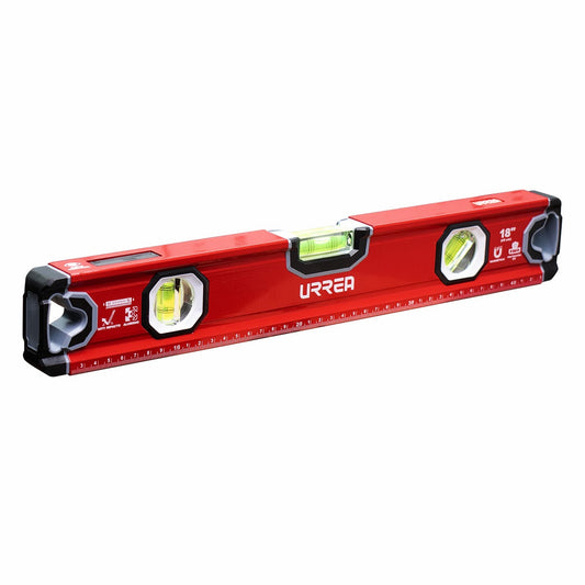 Nivel anti-impacto dual view magnético de aluminio 18" Urrea
