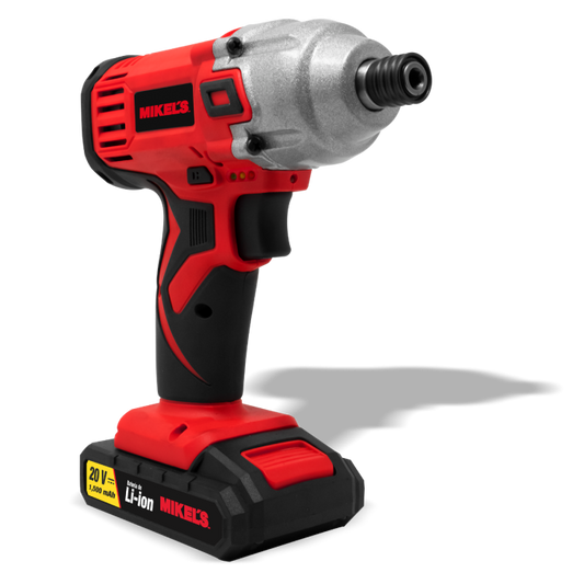Atornillador de Impacto Inalámbrico 1/4" Batería Li-Ion 20V Modelo: ATI-20 Marca MIKELS