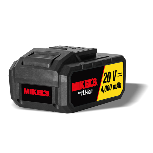 Batería Ion de Litio 20V (4,0Ah) Modelo: BI-4000 Marca MIKELS