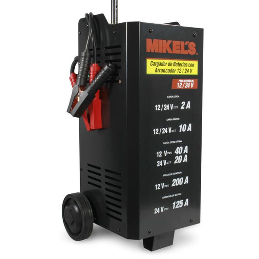 Cargador para Baterías 12/24 V con Arrancador Modelo: CBAP-1224 Marca MIKELS