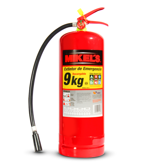 Extintor de emergencia recargable 9 kgs Modelo: EE-9 Marca MIKELS