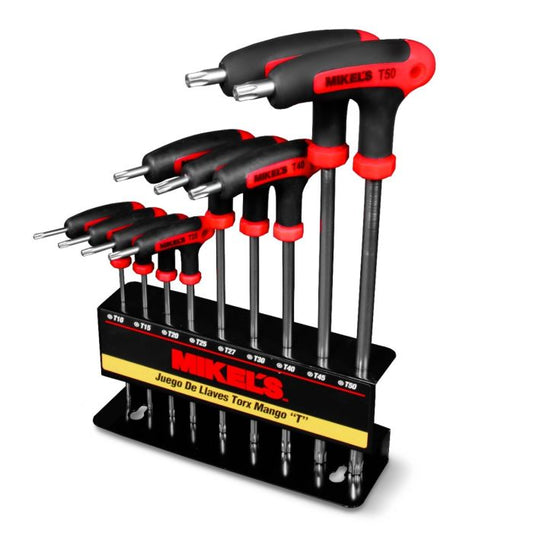 Juego de llaves torx®, mango "T" Modelo: JLLT-9 Marca MIKELS