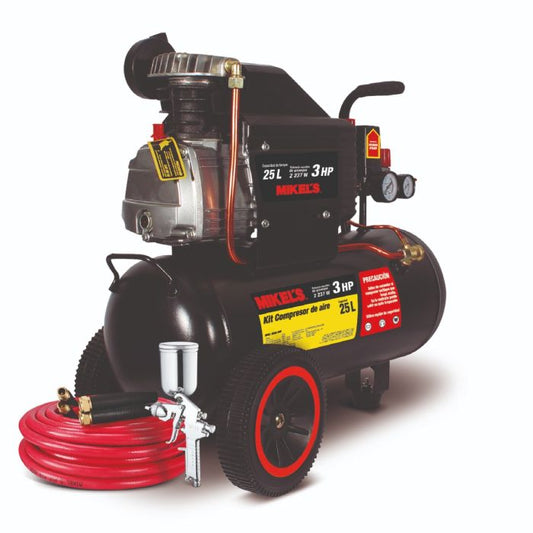 Compresor de aire 3 HP con Kit Neumático Modelo: KCAI-3HP Marca MIKELS