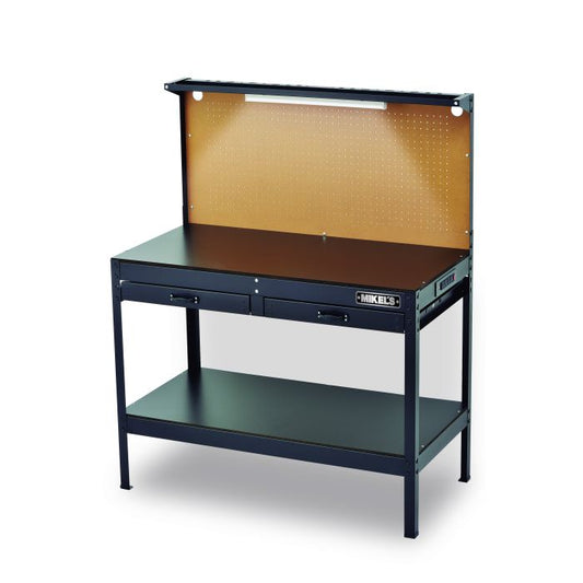 Mesa de Trabajo con Luz Led y Tomacorriente Modelo: MT-130 Marca MIKELS