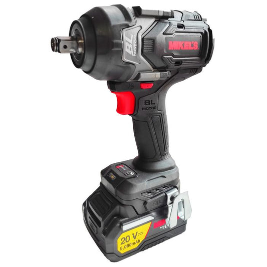 Pistola de Impacto Inalámbrica Industrial 20V, 553Lb, 1/2" Modelo: PI-750 Marca MIKELS