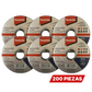 Caja Con 200 Pzs - Disco Abrasivo Para Corte De Acero 4-1/2 x 7/8 x 1,0 mm B79974 Makita $5.77 C/U
