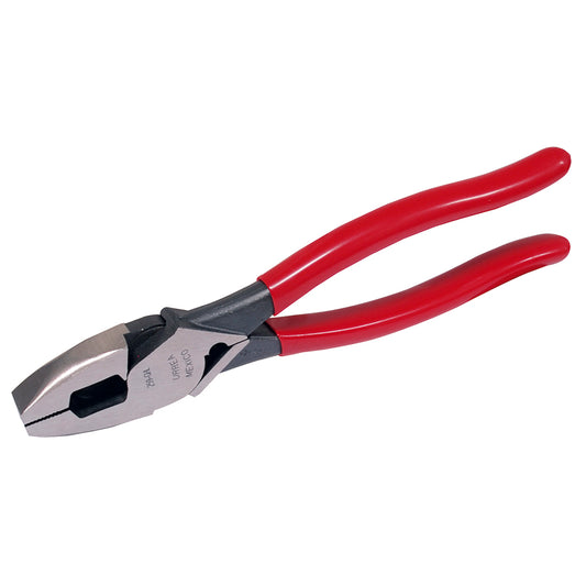 Pinza Para Electricista Con Mango Rubber Grip De 9-5/16" Alta Palanca Con Poncha Terminale 259GHL Urrea