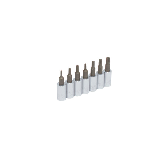 3184-Juego De Dados Con Punta Torx Cuadro De 1/4" En Riel 7 Piezas 4739C Urrea