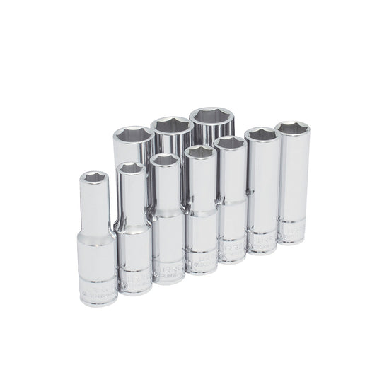 3182-Juego De Dados Largos Cuadro De 1/2" 6 Puntas Métricos En Riel 10 Piezas 54216 Urrea