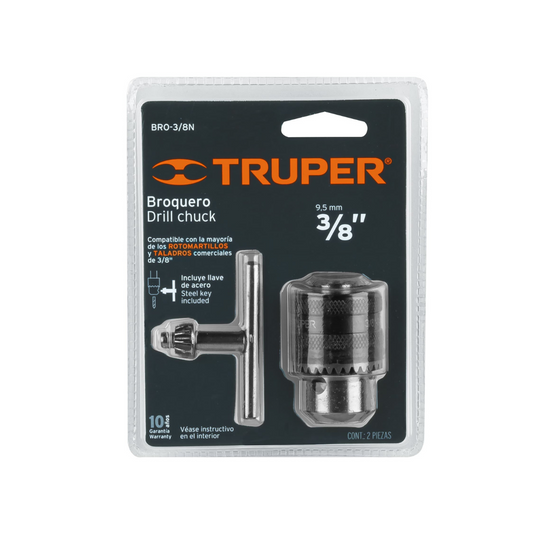 2523-Broquero De 3/8'Con Llave 16477 Truper