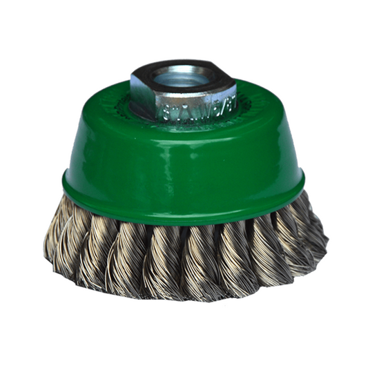 1946-Cepillo Tipo Copa Trenzado De 75 X 0.356 X Mr Mm Para Limpieza De Acero Inoxidable Y Eliminación De Soldadura Pintura Óxido Corrosión Fundición Y Cualquier Adherencia -967 Austromex