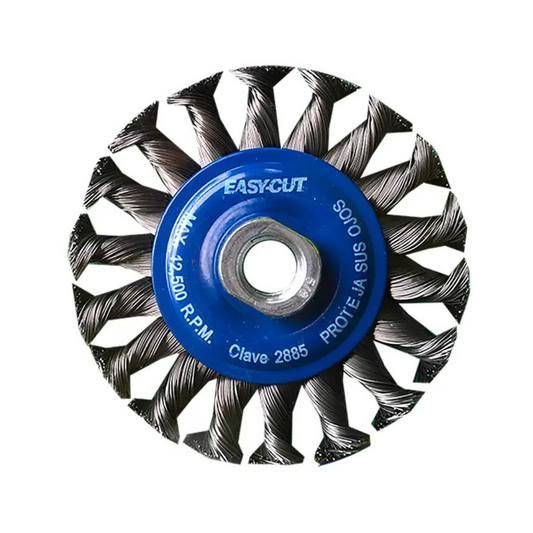 1935-Cepillo Circular Trenzado De 100 X 0.35 X 15.9-11 Mm Para Limpieza De Superficies Metálicas Y Remoción De Soldadura 2885 Austromex