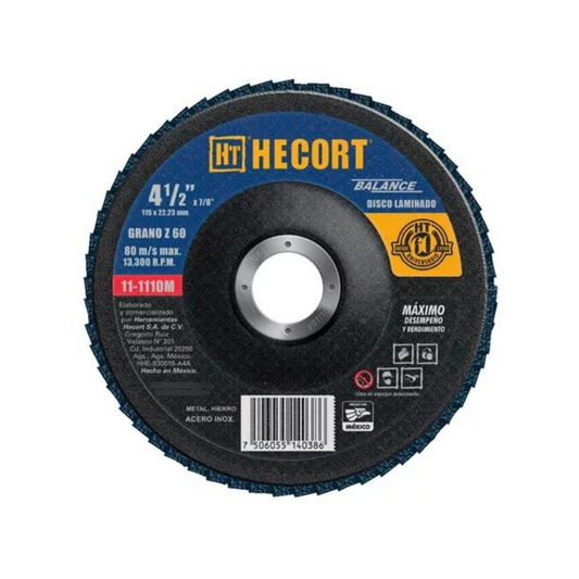 2072-Disco Laminado Especificación Tza - 80 Grano Zirconio De 115 X 22.23 Mm 1718 Austromex