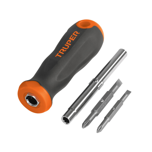 3341-Desarmador 2 Puntas Dobles Y Barra Con 2 Cajas Hexagonales 14200 Truper