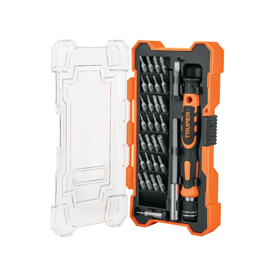 3342-Desarmador De Precisión Con 30 Puntas Y Extensión 14162 Truper