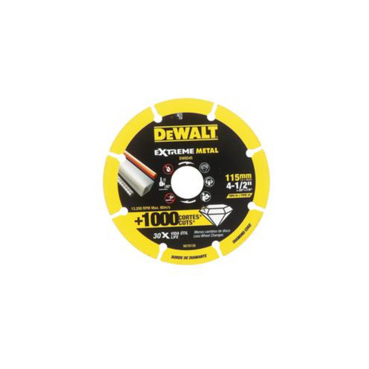Disco De Diamante Para Metal 4 1/2" DW8545 Dewalt